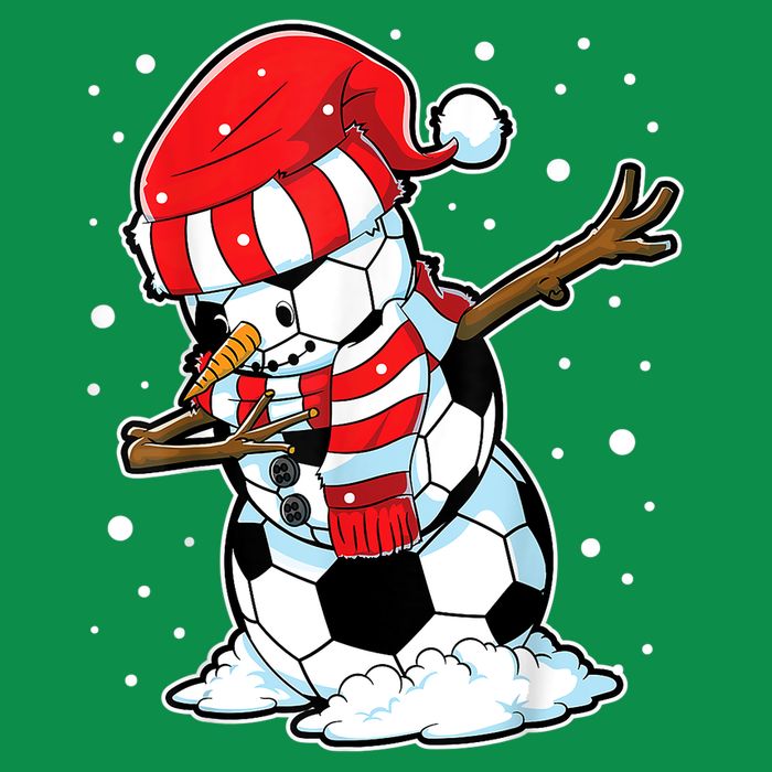 Dabbing Snowman Soccer Ball Christmas Santa Boys Dab Sport Team Hoodie