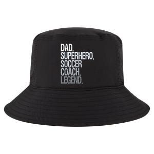 Dad Superhero Soccer Coach Legend Cool Comfort Performance Bucket Hat