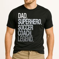 Dad Superhero Soccer Coach Legend Cooling Performance Crew T-Shirt