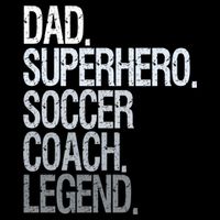Dad Superhero Soccer Coach Legend Cooling Performance Crew T-Shirt