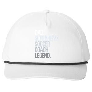 Dad Superhero Soccer Coach Legend Snapback Five-Panel Rope Hat