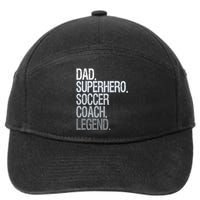 Dad Superhero Soccer Coach Legend 7-Panel Snapback Hat