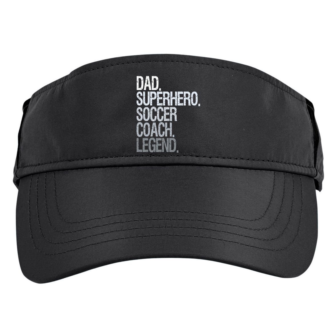 Dad Superhero Soccer Coach Legend Adult Drive Performance Visor