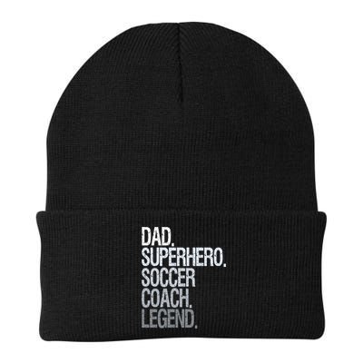 Dad Superhero Soccer Coach Legend Beanie