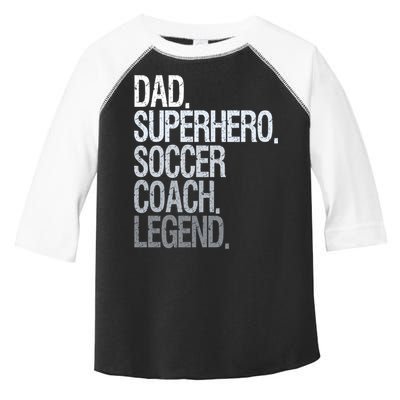 Dad Superhero Soccer Coach Legend Toddler Fine Jersey T-Shirt