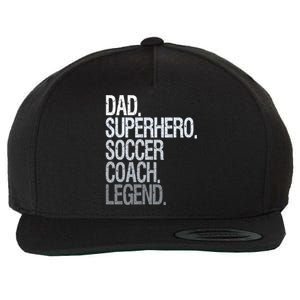 Dad Superhero Soccer Coach Legend Wool Snapback Cap