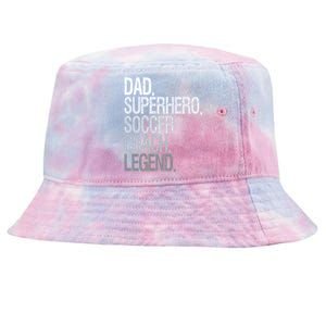 Dad Superhero Soccer Coach Legend Tie-Dyed Bucket Hat