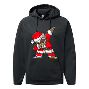 Dabbing Santa Sloth Merry Slothmas Christmas Pajama Performance Fleece Hoodie