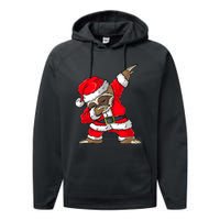 Dabbing Santa Sloth Merry Slothmas Christmas Pajama Performance Fleece Hoodie