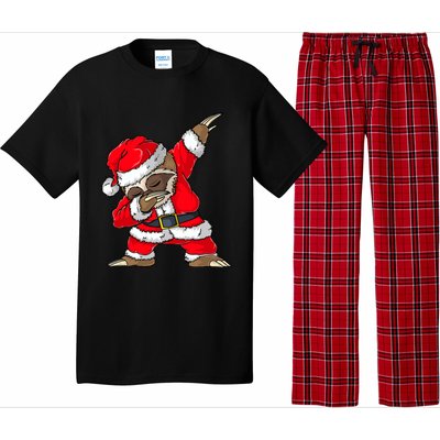 Dabbing Santa Sloth Merry Slothmas Christmas Pajama Pajama Set