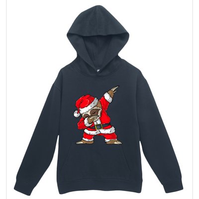 Dabbing Santa Sloth Merry Slothmas Christmas Pajama Urban Pullover Hoodie