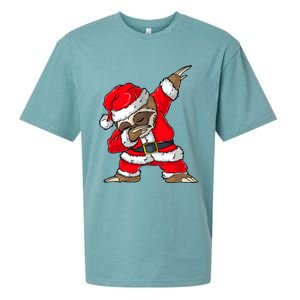 Dabbing Santa Sloth Merry Slothmas Christmas Pajama Sueded Cloud Jersey T-Shirt