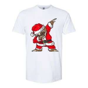 Dabbing Santa Sloth Merry Slothmas Christmas Pajama Softstyle CVC T-Shirt