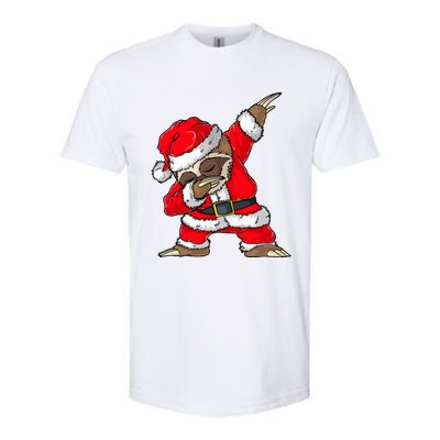 Dabbing Santa Sloth Merry Slothmas Christmas Pajama Softstyle CVC T-Shirt