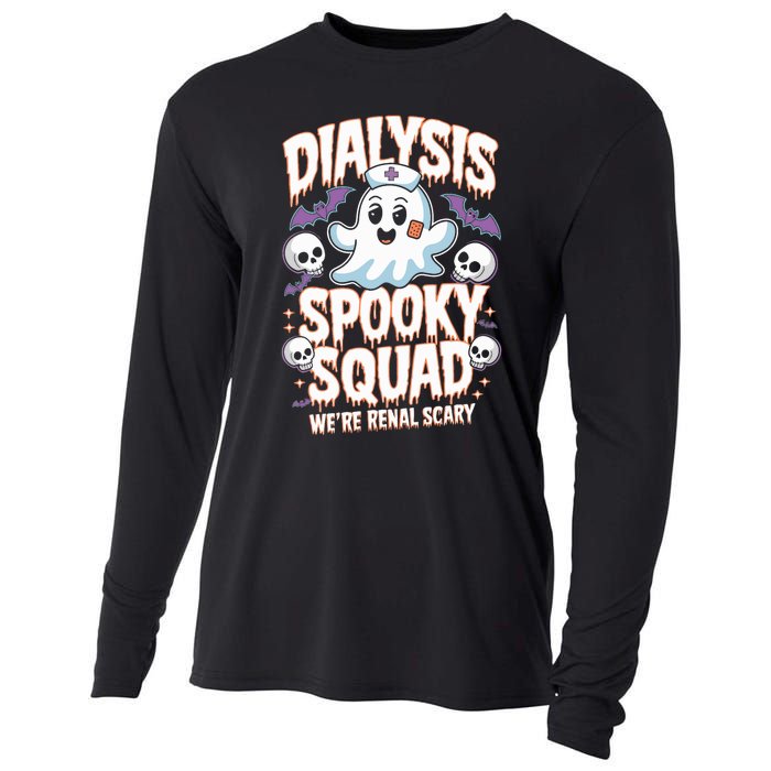 Dialysis Spooky Squad WeRe Renal Scary Nurse Halloween Cooling Performance Long Sleeve Crew