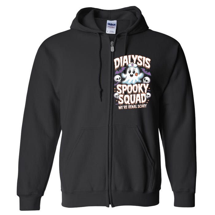 Dialysis Spooky Squad WeRe Renal Scary Nurse Halloween Full Zip Hoodie