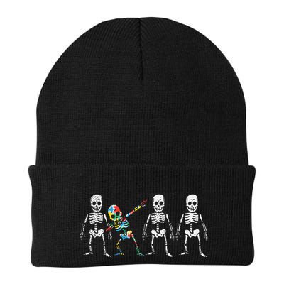 Dabbing Skeleton Stand Out Puzzle Autism Awareness Gift Funny Gift Beanie