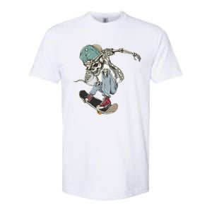 Dabbing Skeleton Skating Skateboard Skate Skateboarder Gift Softstyle® CVC T-Shirt