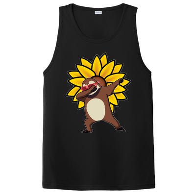 Dabbing Sloth Sunflower Autism Awareness Gift PosiCharge Competitor Tank