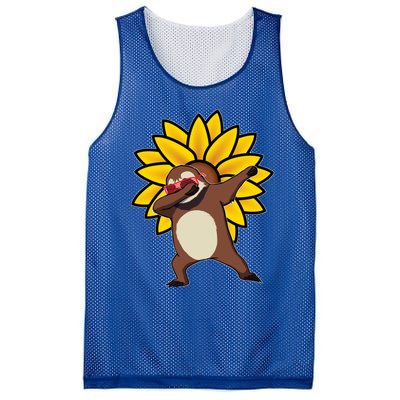 Dabbing Sloth Sunflower Autism Awareness Gift Mesh Reversible Basketball Jersey Tank