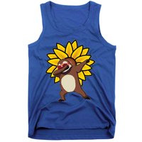 Dabbing Sloth Sunflower Autism Awareness Gift Tank Top