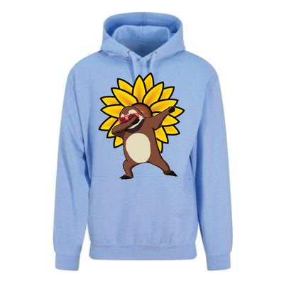 Dabbing Sloth Sunflower Autism Awareness Gift Unisex Surf Hoodie