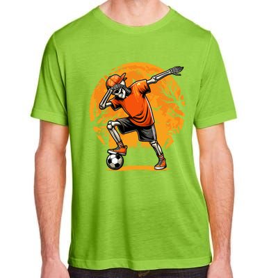 Dabbing Soccer Skeleton Funny Football Soccer Halloween Gift Adult ChromaSoft Performance T-Shirt