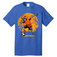 Dabbing Soccer Skeleton Funny Football Soccer Halloween Gift Tall T-Shirt