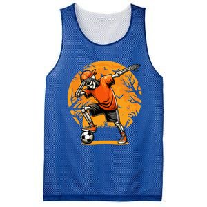 Dabbing Soccer Skeleton Funny Football Soccer Halloween Gift Mesh Reversible Basketball Jersey Tank