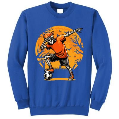 Dabbing Soccer Skeleton Funny Football Soccer Halloween Gift Tall Sweatshirt