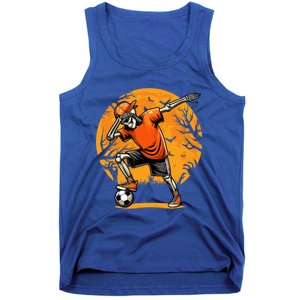 Dabbing Soccer Skeleton Funny Football Soccer Halloween Gift Tank Top