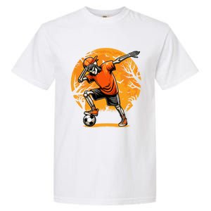 Dabbing Soccer Skeleton Funny Football Soccer Halloween Gift Garment-Dyed Heavyweight T-Shirt