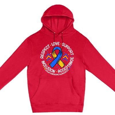 Down Syndrome Support Down Syndrome Awareness Premium Pullover Hoodie