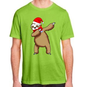 Dabbing Santa Sloth Christmas Pajama Merry Slothmas Cool Gift Adult ChromaSoft Performance T-Shirt