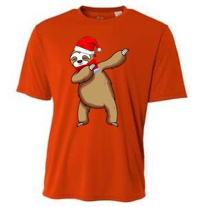 Dabbing Santa Sloth Christmas Pajama Merry Slothmas Cool Gift Cooling Performance Crew T-Shirt