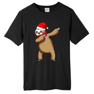 Dabbing Santa Sloth Christmas Pajama Merry Slothmas Cool Gift Tall Fusion ChromaSoft Performance T-Shirt