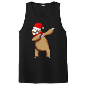 Dabbing Santa Sloth Christmas Pajama Merry Slothmas Cool Gift PosiCharge Competitor Tank