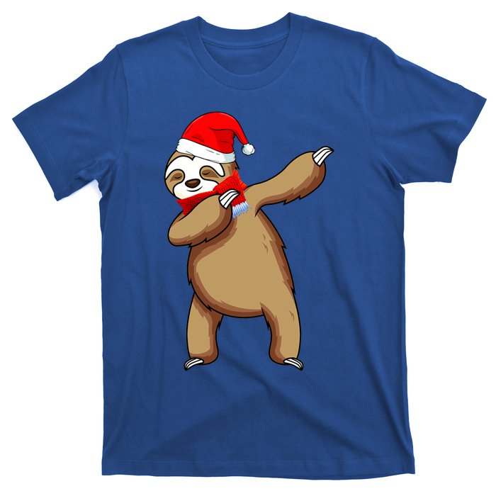 Dabbing Santa Sloth Christmas Pajama Merry Slothmas Cool Gift T-Shirt