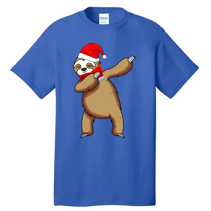 Dabbing Santa Sloth Christmas Pajama Merry Slothmas Cool Gift Tall T-Shirt