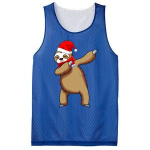 Dabbing Santa Sloth Christmas Pajama Merry Slothmas Cool Gift Mesh Reversible Basketball Jersey Tank