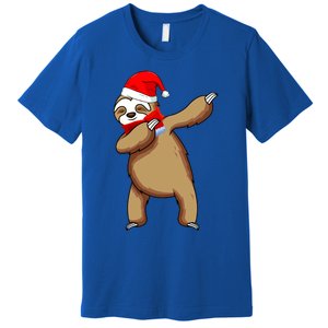 Dabbing Santa Sloth Christmas Pajama Merry Slothmas Cool Gift Premium T-Shirt