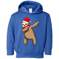 Dabbing Santa Sloth Christmas Pajama Merry Slothmas Cool Gift Toddler Hoodie