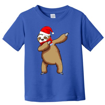 Dabbing Santa Sloth Christmas Pajama Merry Slothmas Cool Gift Toddler T-Shirt