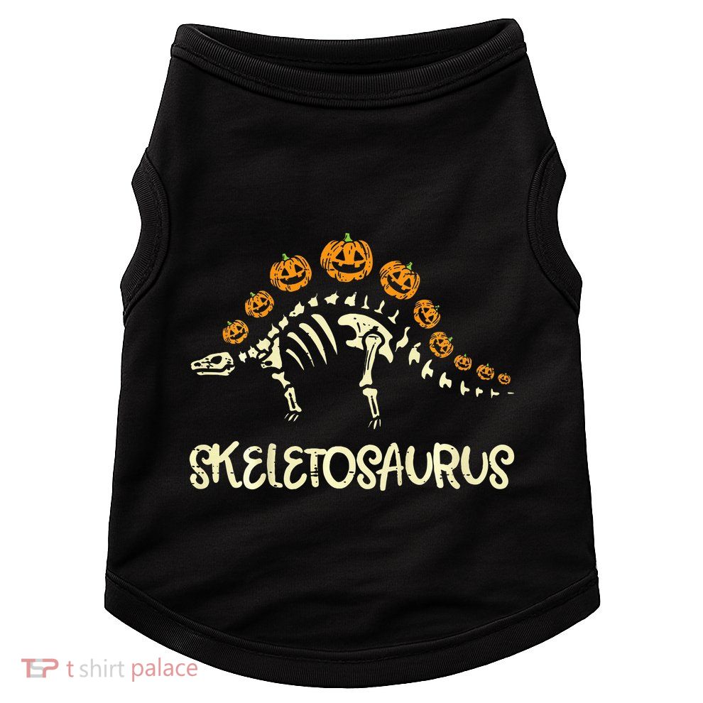 Dinosaur Skeleton Stegosaurus Halloween Doggie Tank