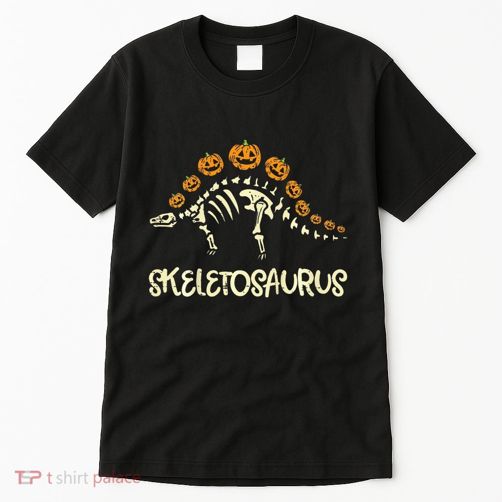 Dinosaur Skeleton Stegosaurus Halloween Tall T-Shirt