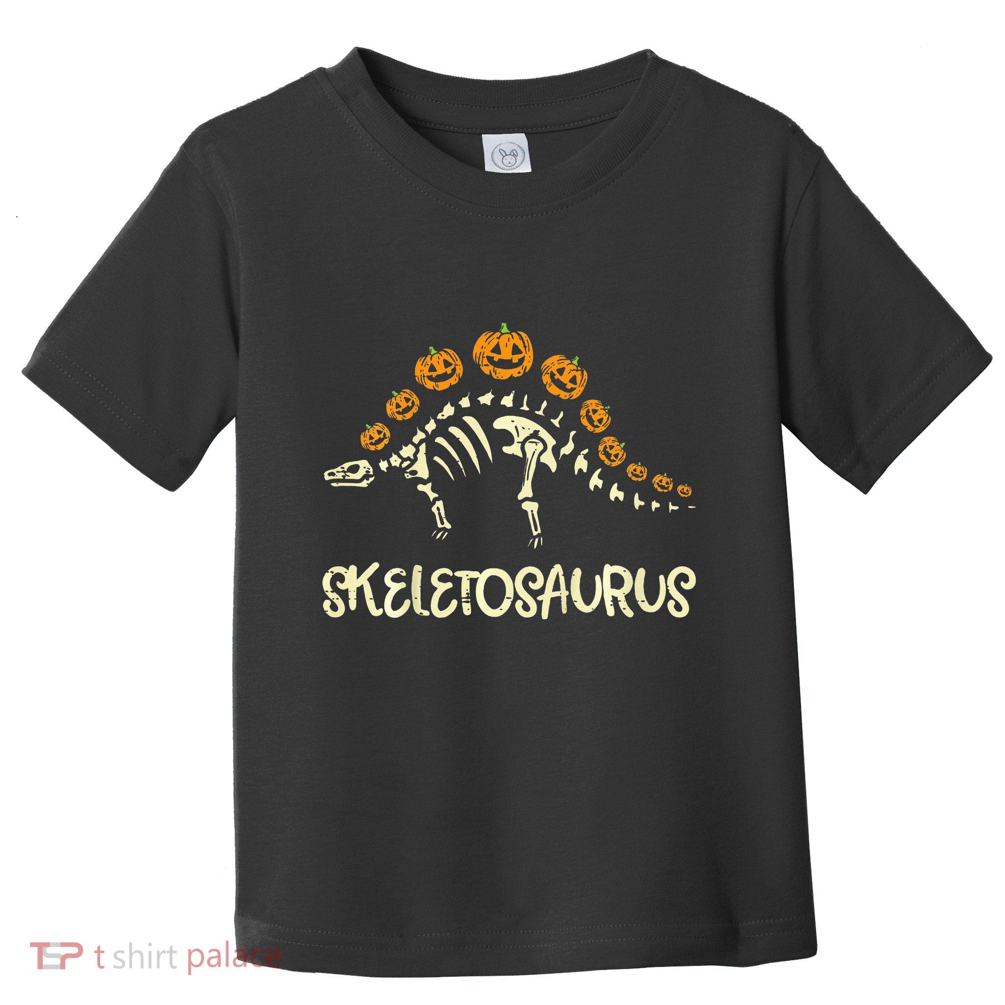 Dinosaur Skeleton Stegosaurus Halloween Toddler T-Shirt