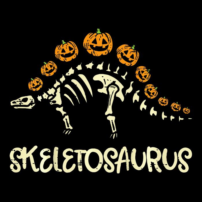 Dinosaur Skeleton Stegosaurus Halloween Zip Tote Bag