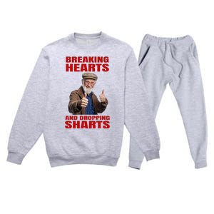 Dropping Sharts Sharted Sharting Inappropriate Embarrassing Premium Crewneck Sweatsuit Set