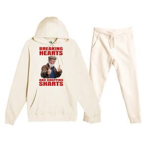 Dropping Sharts Sharted Sharting Inappropriate Embarrassing Premium Hooded Sweatsuit Set