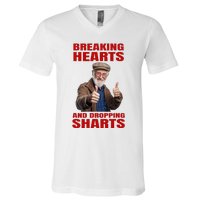 Dropping Sharts Sharted Sharting Inappropriate Embarrassing V-Neck T-Shirt